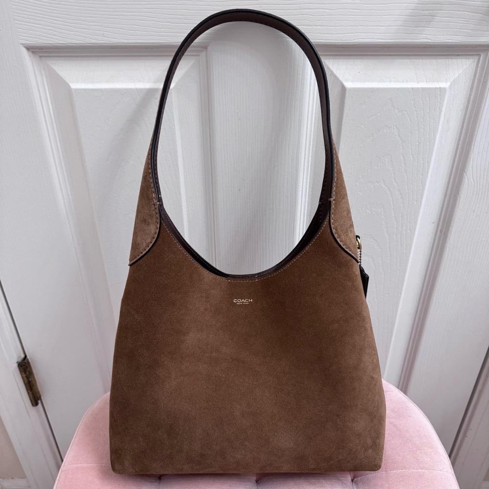 Coach Brooklyn 28 in Suede Cedar